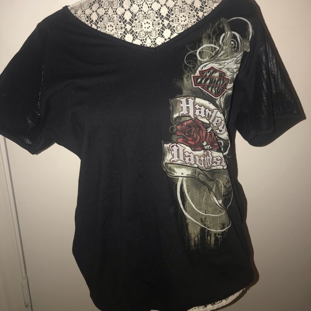 Harley Davidson Top Sequin